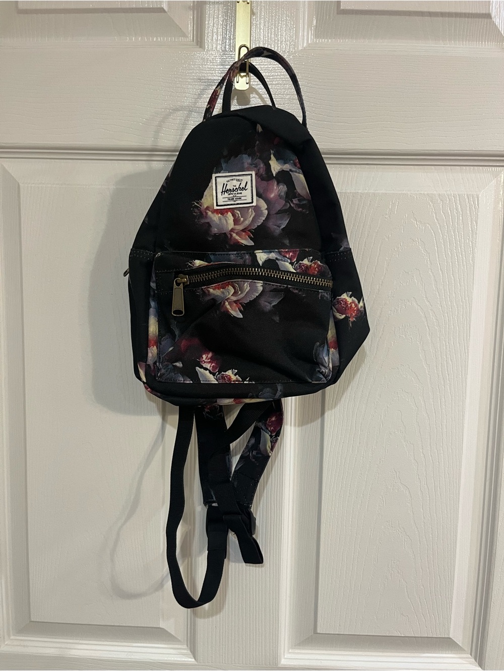 Herschel Supply Company Black Floral Mini Backpack